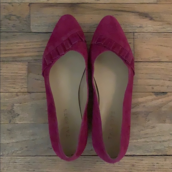 Pink suede 7 Talbots flats! - Picture 1 of 6